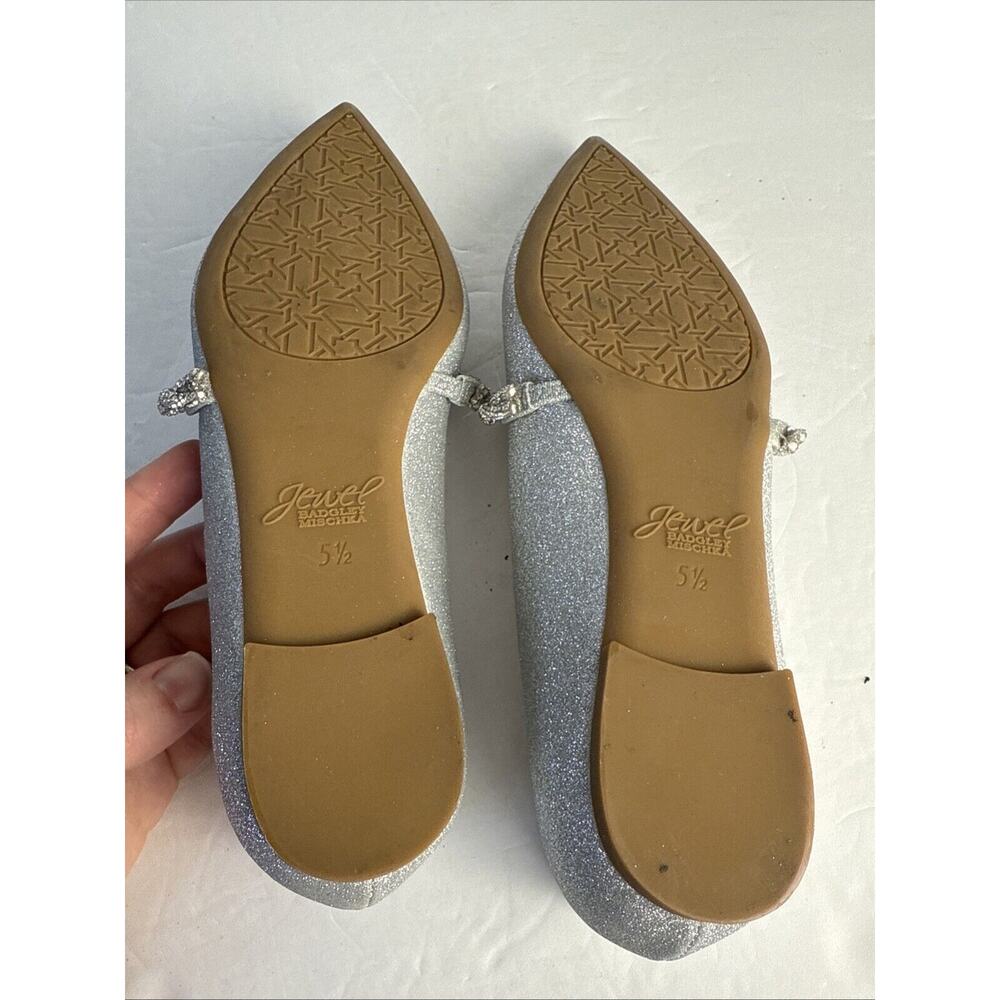 Jewel Badgley Mischka Women's Vana Pointed Toe Evening Flat Shoes Size 5 1/2 New - Picture 9 of 10